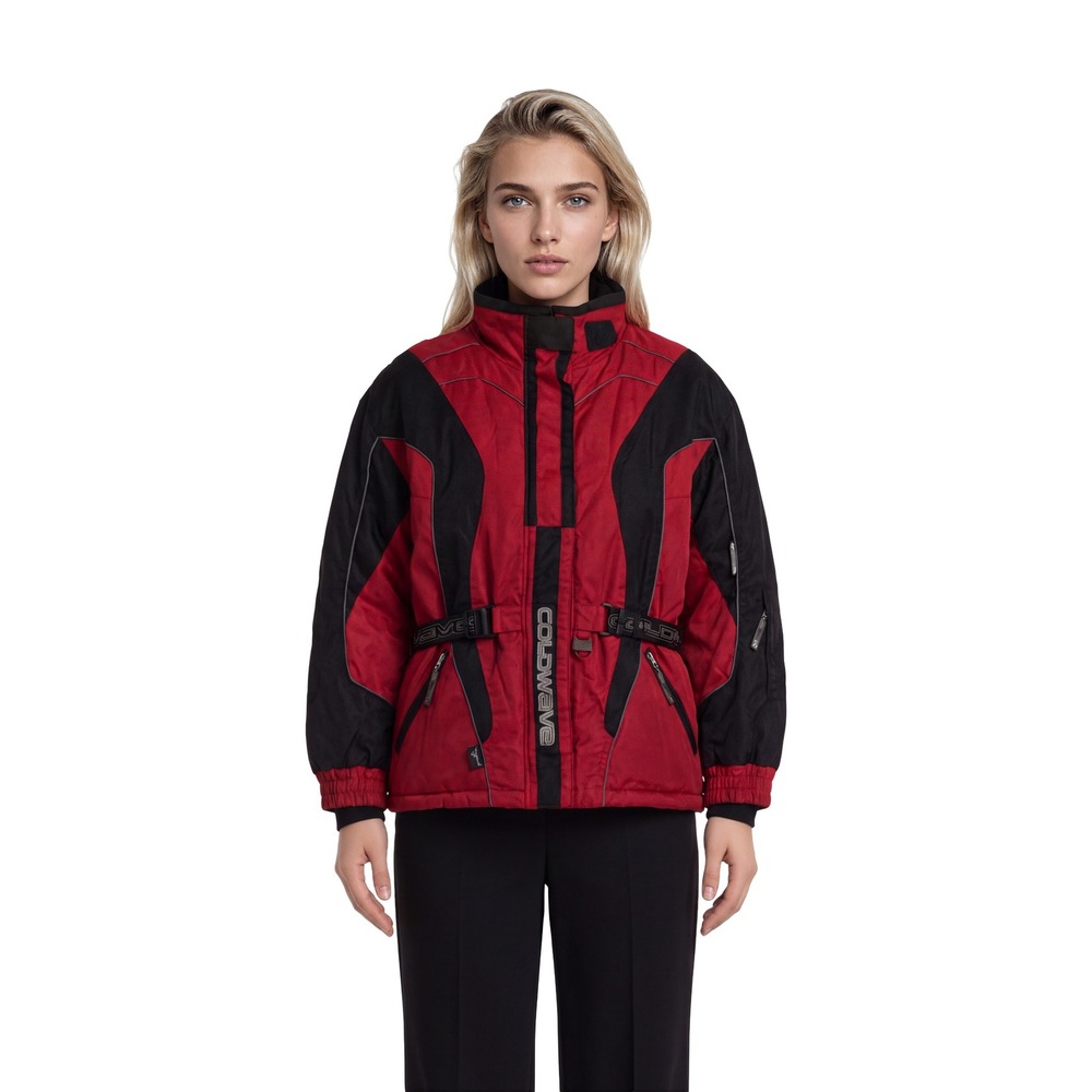 Coldwave Snowmobile Jacket Women's Size XL Red Black Insulated Reflective